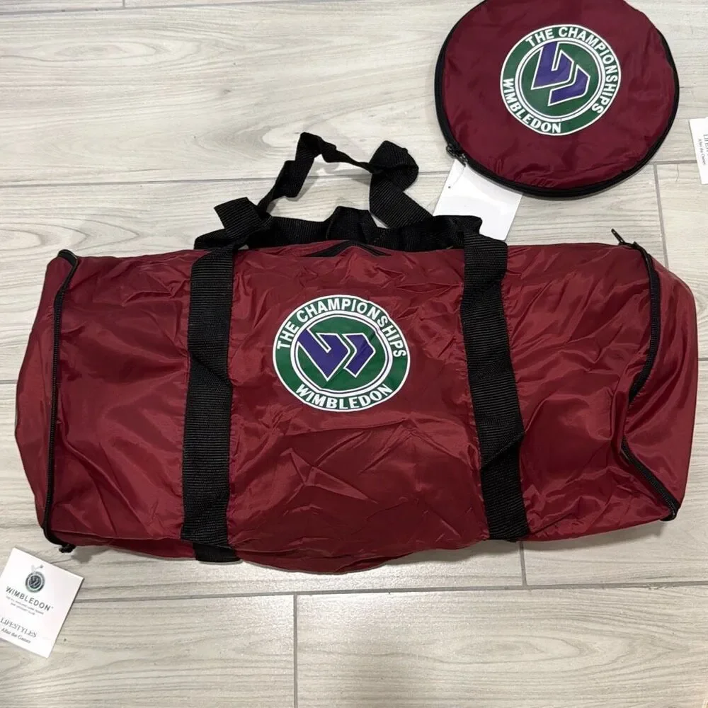BRAND NEW WIMBLEDON® THE ALL ENGLAND LAWN TENNIS AND CROQUET CLUB DUFFLE BAG - R